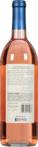 Llano Estacado Blush Wine Perspective: back