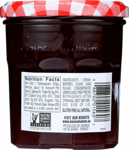 Bonne Maman® Strawberry Preserves Perspective: back