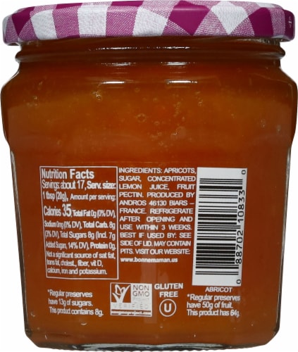 Bonne Maman® Apricot Fruit Spread Perspective: back