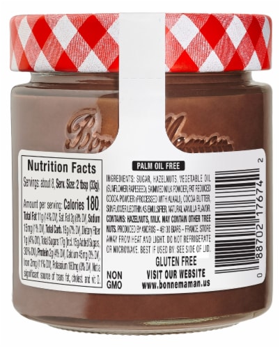 Bonne Maman® Hazelnut Chocolate Spread Perspective: back