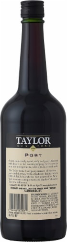 Taylor Port Dessert Wine Perspective: back