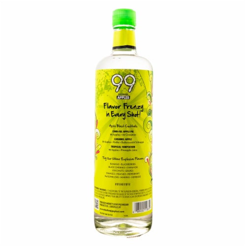 99 Brand Apple Schnapps Cordial Perspective: back