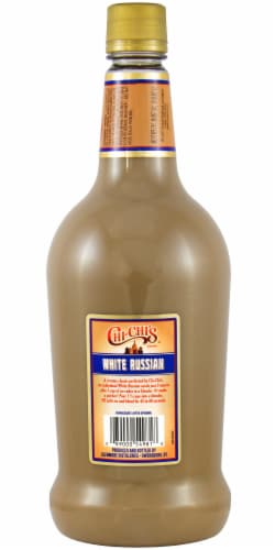 Chi-Chi's White Russian Ready to Drink Cocktail Single Bottle Perspective: back