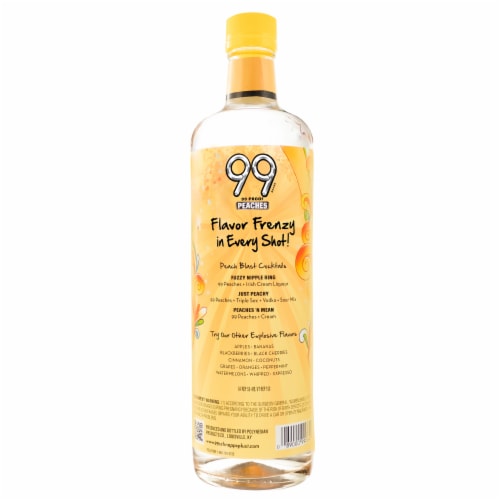 99 Brand Peaches Liqueur Perspective: back