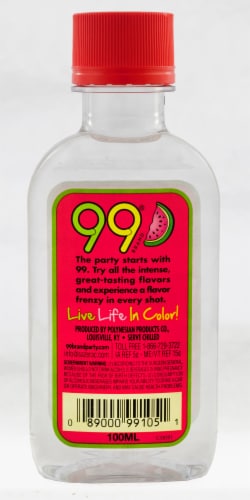 99 Brand Watermelons Liqueur Perspective: back