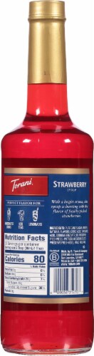 Torani® Strawberry Syrup Perspective: back