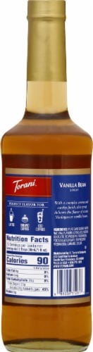 Torani Vanilla Bean Syrup Perspective: back