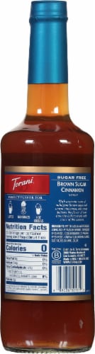Torani® Brown Sugar Free Sugar Cinnamon Syrup Perspective: back
