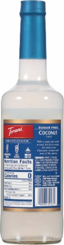 Torani® Sugar Free Coconut Syrup Perspective: back