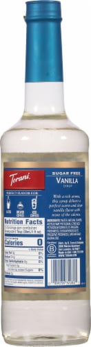 Torani® Sugar Free Vanilla Syrup Perspective: back