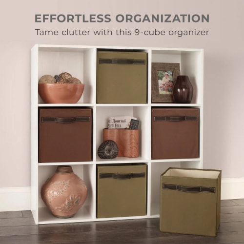 ClosetMaid® Stackable Cubeicals 9-Cube Storage Organizer, White Perspective: back
