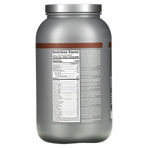 Isopure, Low Carb 100% Whey Protein Isolate, 25g Protein Powder, Dutch Chocolate, 3 lb Perspective: back
