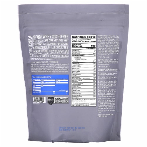 Isopure Zero Carb 100% Whey Protein Isolate, 25g Protein Powder, Creamy Vanilla, 1 lb Perspective: back
