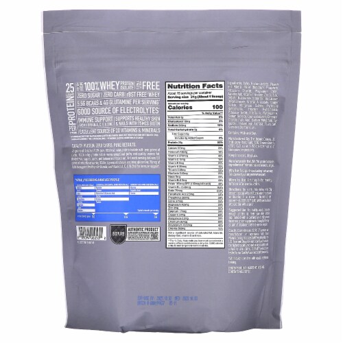 Isopure Zero Carb 100% Whey Protein Isolate, 25g Protein Powder, Creamy Vanilla, 1 lb Perspective: back