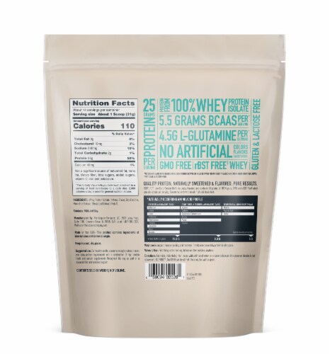 ISOPURE® Low Carb Natural Tahitian Vanilla Protein Powder Perspective: back