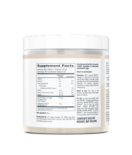 ISOPURE Unflavored Collagen Perspective: back