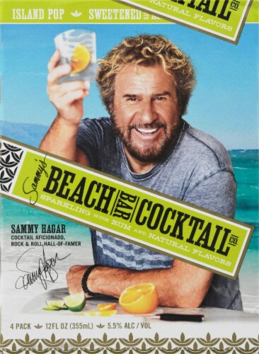 Sammy's Beach Bar Rum Sparkling with Rum Island Pop Cocktails Perspective: back