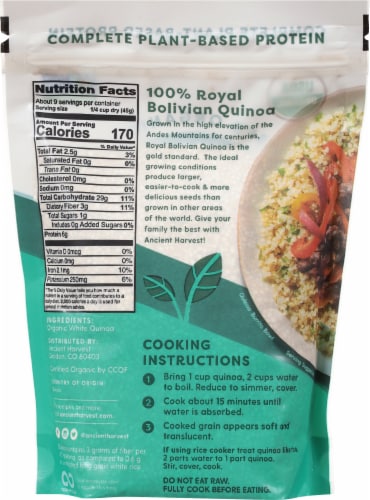 Ancient Harvest Traditional Quinoa Perspective: back