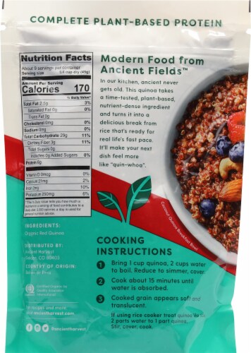 Ancient Harvest™ Gluten Free Organic Inca Red® Quinoa Perspective: back
