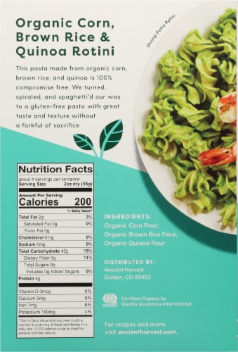 Ancient Harvest™ Organic Corn & Quinoa Rotini Pasta Perspective: back