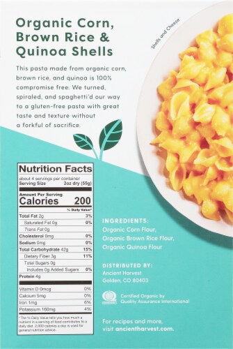 Ancient Harvest™ Organic Gluten Free Shells Supergrain Pasta Perspective: back