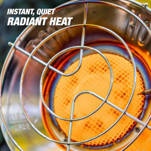 Mr. Heater 15K BTU Single Tank Top Portable Propane Radiant Heater, Silver Perspective: back