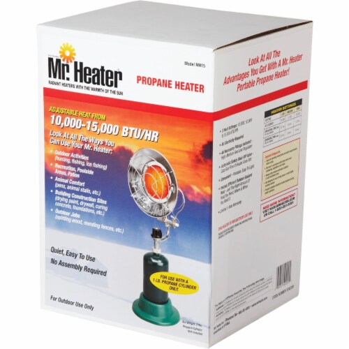 MR. HEATER 15,000 BTU Radiant Portable Tank Top Propane Heater F242200 Perspective: back