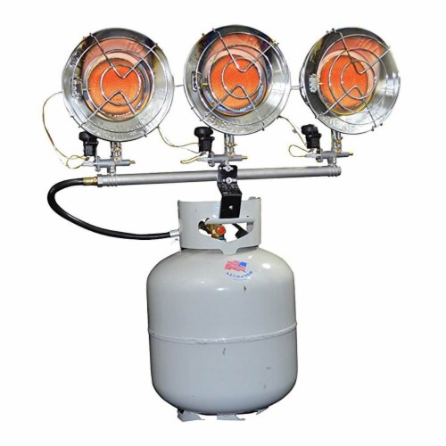 MR. HEATER 45,000 BTU Radiant Triple Tank Top Propane Heater F242915 Perspective: back