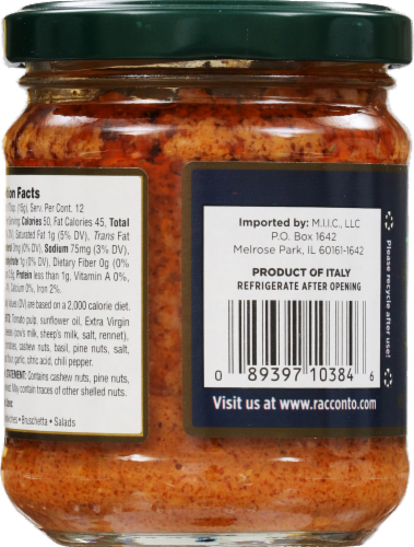 Racconto Sun-Dried Tomato Pesto Perspective: back