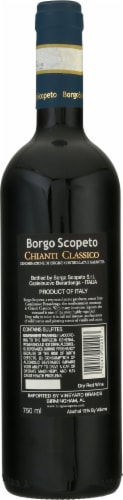 Chianti Classico Borgo Scopeto Red Wine Perspective: back