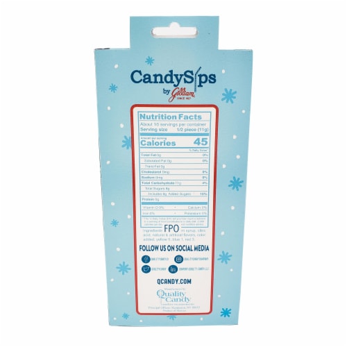Gilliam Peppermint Holiday Candy Straws Perspective: back