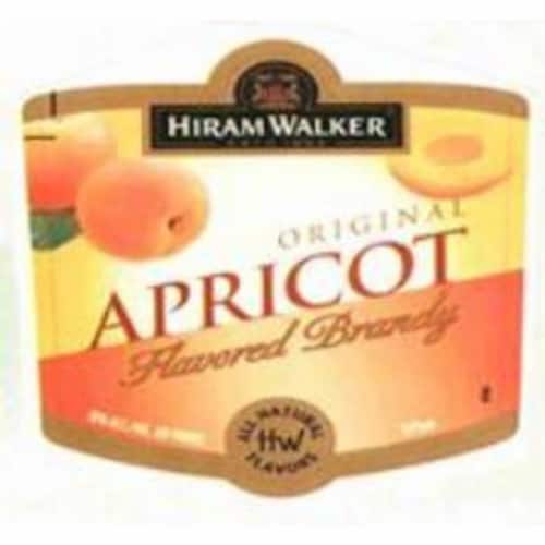 Hiram Walker Apricot Flavored Grape Brandy Perspective: back