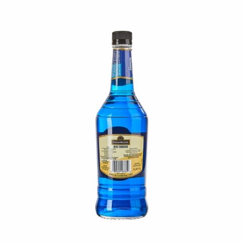 Hiram Walker Blue Curacao Cocktail Mixers Perspective: back