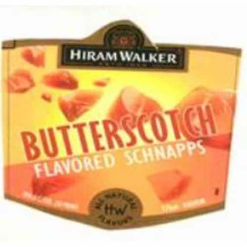 Hiram Walker Butterscotch Schnapps Perspective: back