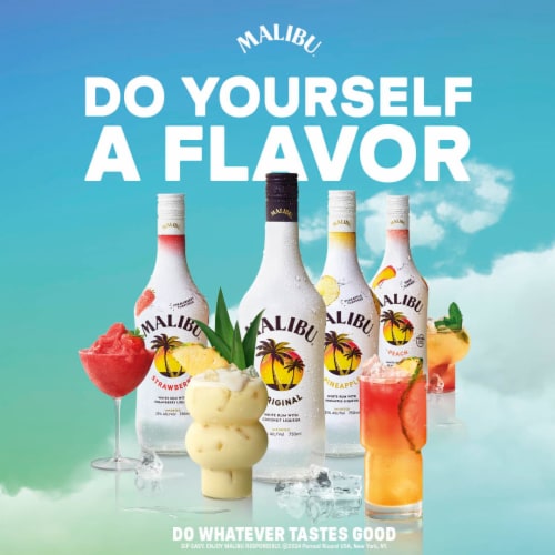 Malibu Original Coconut Rum Perspective: back