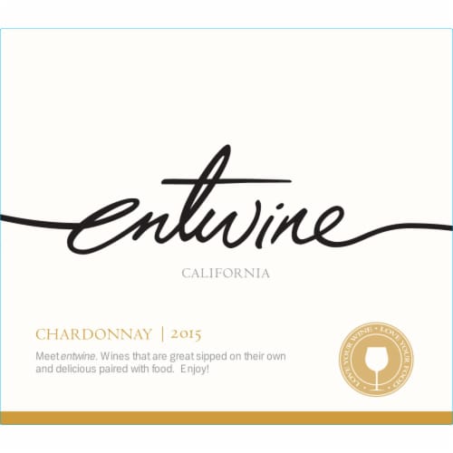 Entwine Chardonnay California White Wine Perspective: back
