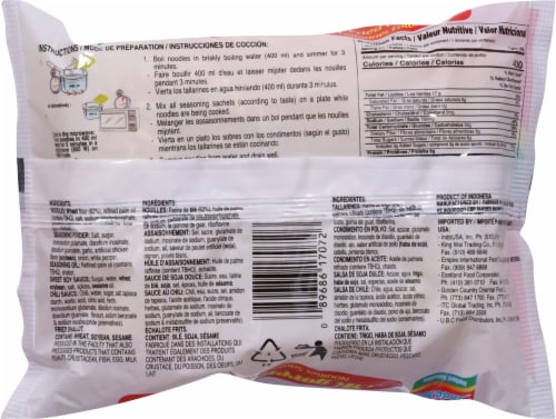 Indomie Mi Goreng Instant Stir Fry Noodles Perspective: back