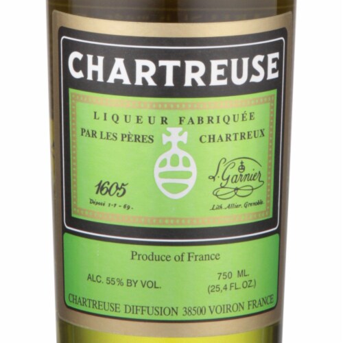 Chartreuse Green Herbal Liqueur Perspective: back
