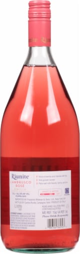 Riunite Lambrusco Rose Wine Perspective: back