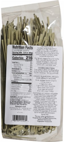 Pasta Valente™ Spinach Linguine Pasta Perspective: back