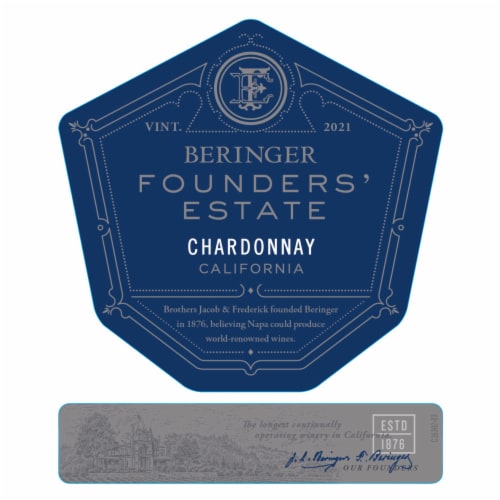 Beringer Founders' Estate Chardonnay White Wine Perspective: back