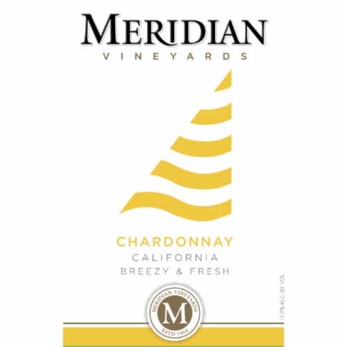 Meridian Vineyards Chardonnay California White Wine Perspective: back