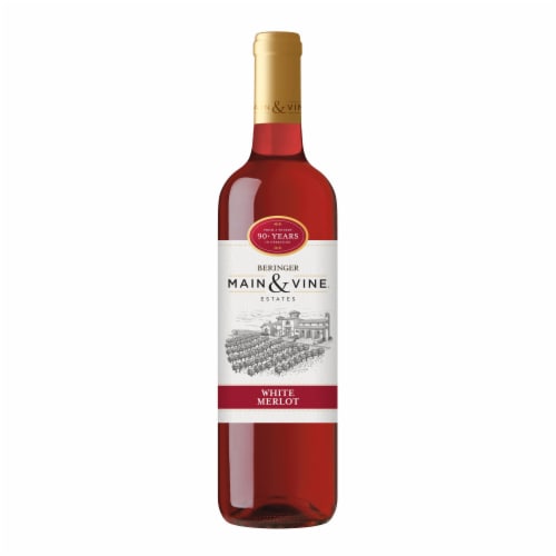 Beringer Main & Vine White Merlot California Rose Wine Perspective: back