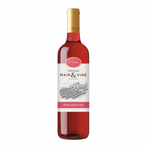 Beringer Main & Vine Pink Moscato California Rose Wine Perspective: back
