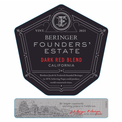 Beringer Founders' Estate Dark Red Blend California Wine Perspective: back