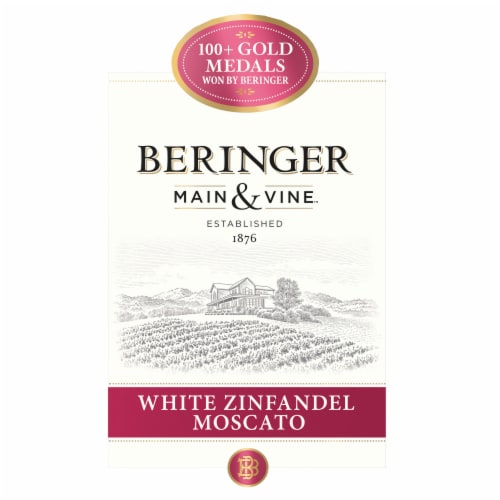 Beringer Main & Vine White Zinfandel/Moscato California Rose Wine Perspective: back