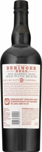 Beringer Bros Rye Barrel Aged Red Blend Red Wine Perspective: back