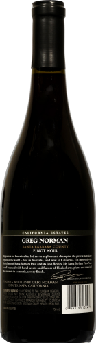 Greg Norman Pinot Noir Perspective: back