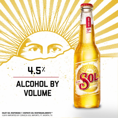 Sol Cerveza Mexican Import Lager Beer Perspective: back