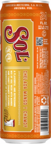Sol® Chelada Mango Y Chamoy Mexican Beer Perspective: back